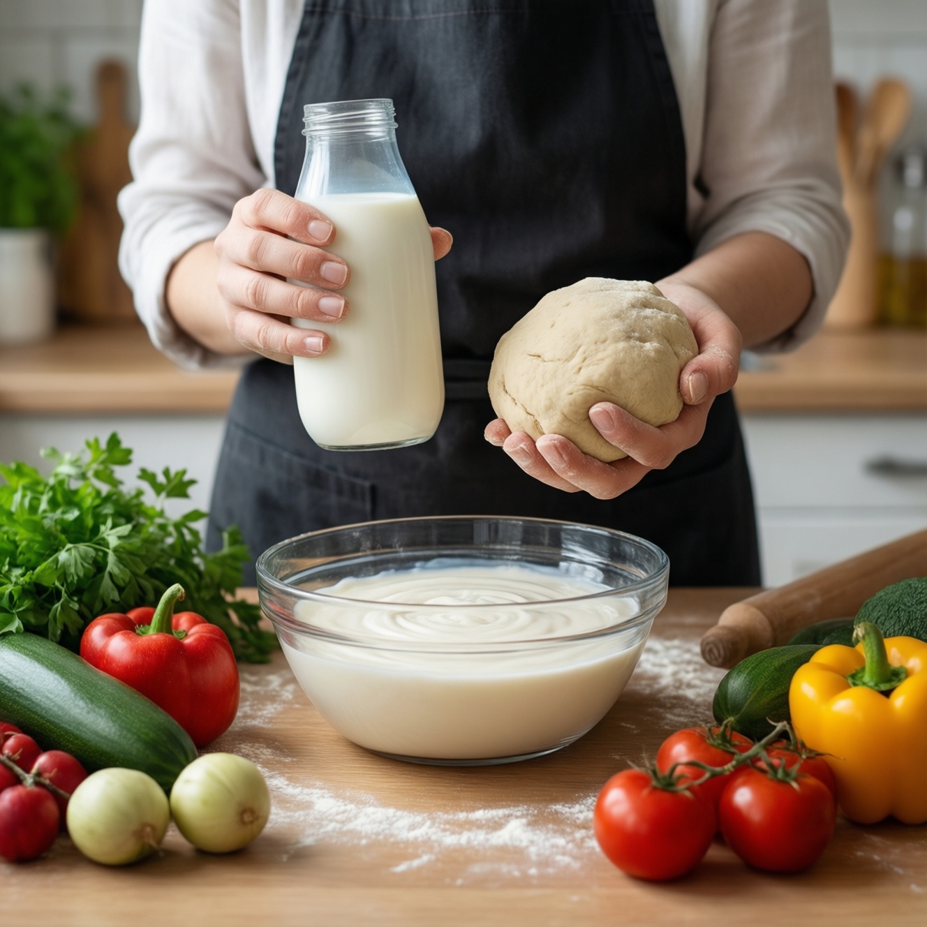 Пахта и кефир в тесте: как кисломолочные продукты влияют на мякиш